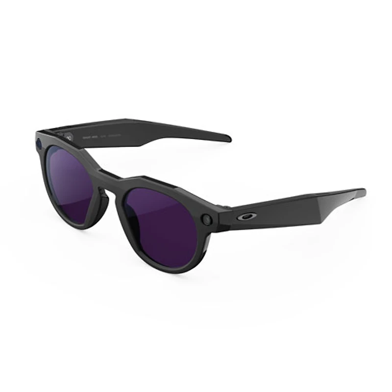Oakley Meta HSTN Smart Glasses with AI, Photo, Video, Audio & Voice Assistant - Black/Clear to Amethyst Transitions