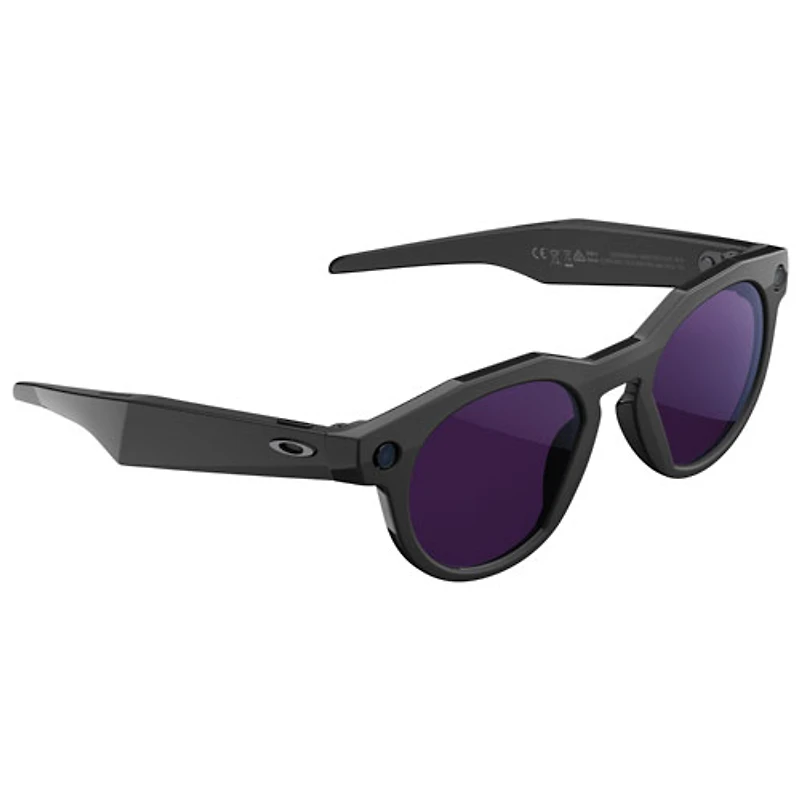 Oakley Meta HSTN Smart Glasses with AI, Photo, Video, Audio & Voice Assistant - Black/Clear to Amethyst Transitions