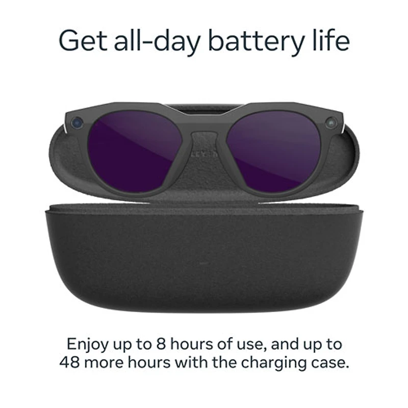 Oakley Meta HSTN Smart Glasses with AI, Photo, Video, Audio & Voice Assistant - Black/Clear to Amethyst Transitions