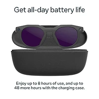 Oakley Meta HSTN Smart Glasses with AI, Photo, Video, Audio & Voice Assistant - Black/Clear to Amethyst Transitions