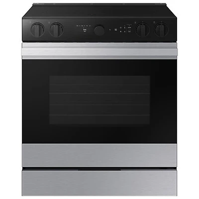 Open Box - Samsung 30" 6.3 Cu. Ft. True Convection 5-Element Slide-In Electric Range - SS