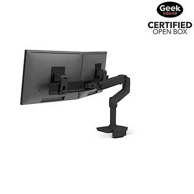 Open Box - Ergotron LX Desk Dual Direct Arm with Low-Profile Clamp (45-627-224) - Matte Black