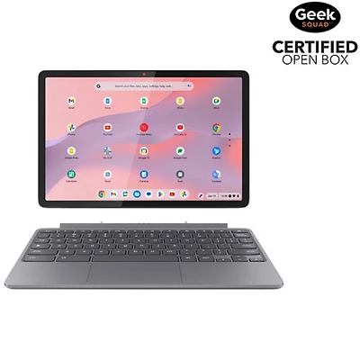Boîte ouverte - Portable de 11 po avec clavier amovible et stylet Duet de Lenovo - Gris (Kompanio 838 de MediaTek/eMMC 128 Go/RAM 8 Go)