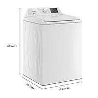 Laveuse à chargement par le haut haute efficacité de 4,8 pi³ de Whirlpool (WTW4107SW) - Blanc