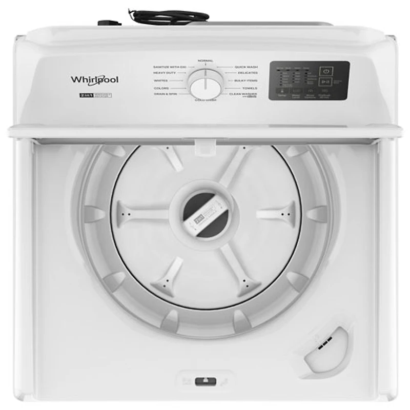 Laveuse à chargement par le haut haute efficacité de 4,8 pi³ de Whirlpool (WTW4107SW) - Blanc