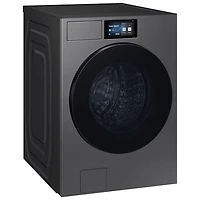 Laveuse à vapeur haute efficacité à chargement frontal de 6,1 pi³ de Samsung (WF90F53ADSA5) - Acier noir