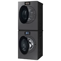 Samsung 6.1 Cu. Ft. High Efficiency Front Load Steam Washer (WF90F53ADSA5) - Dark Steel