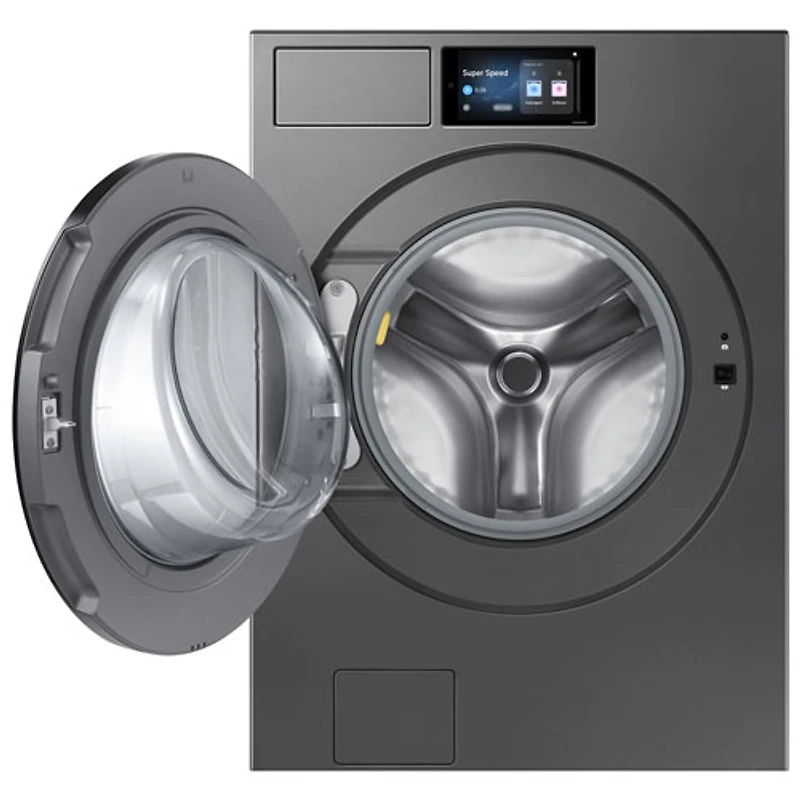 Samsung 6.1 Cu. Ft. High Efficiency Front Load Steam Washer (WF90F53ADSA5) - Dark Steel