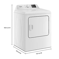 Sécheuse à gaz de 7 pi³ de Whirlpool (WGD4105SW) - Blanc