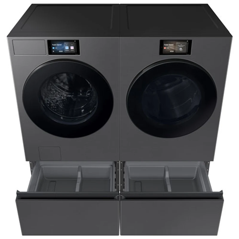 Sécheuse électrique à vapeur de 7,6 pi³ de Samsung (SAMS DV90F53AESAC) - Acier foncé