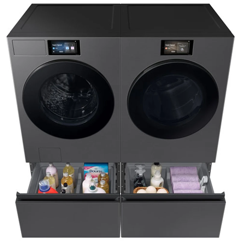 Sécheuse électrique à vapeur de 7,6 pi³ de Samsung (SAMS DV90F53AESAC) - Acier foncé