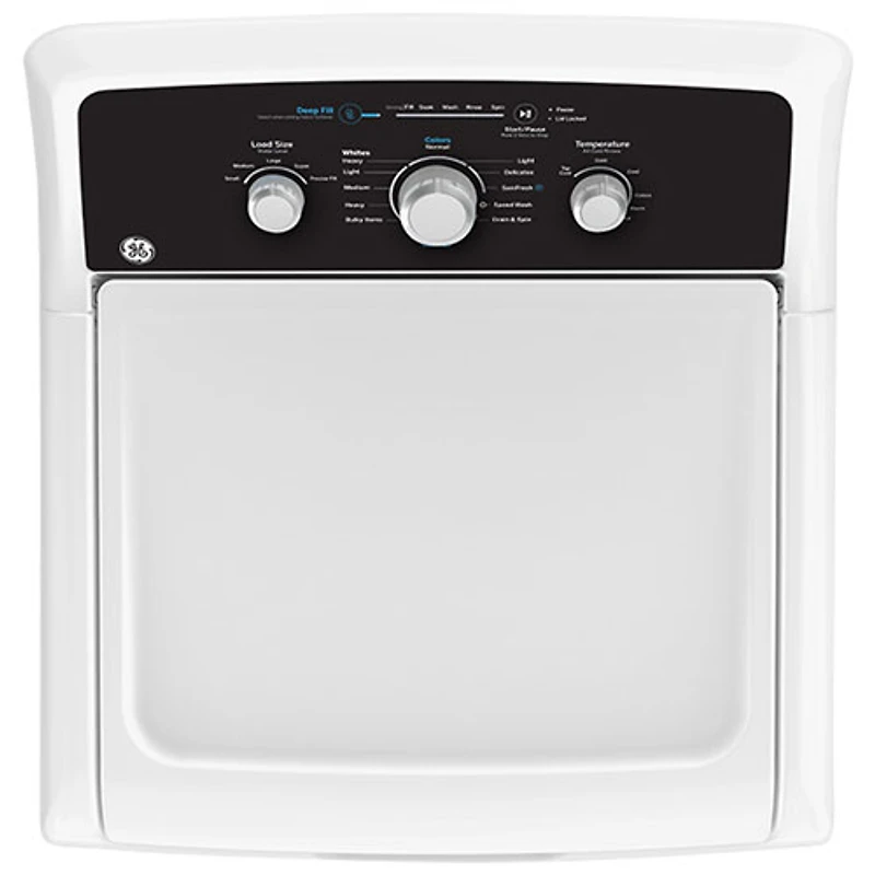 Laveuse à chargement par le haut de 4,4 pi³ de GE (GTW334BMRWS) - Blanc