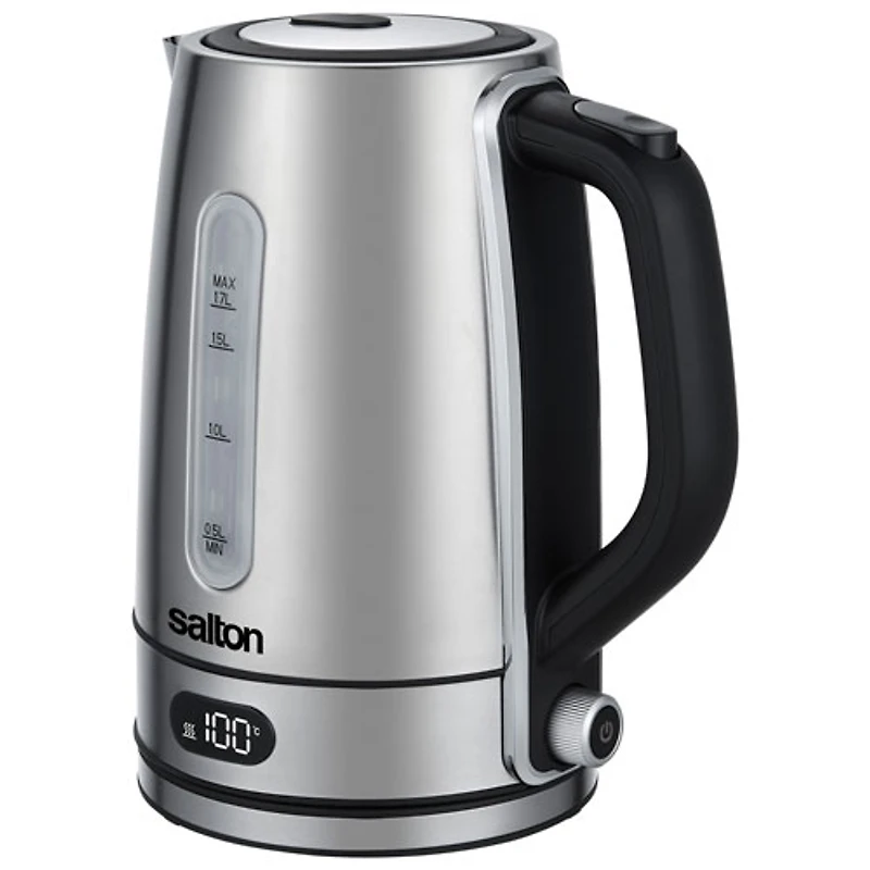 Salton Digital Electric Kettle - 1.7L - Stainless Steel - Only at Best Buy