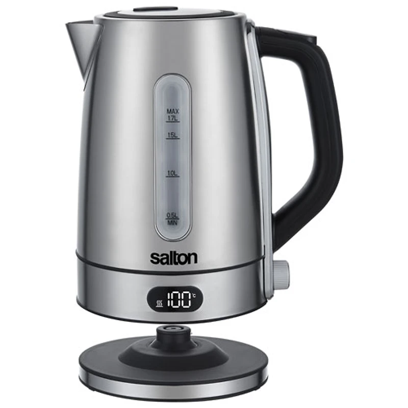 Salton Digital Electric Kettle - 1.7L - Stainless Steel - Only at Best Buy