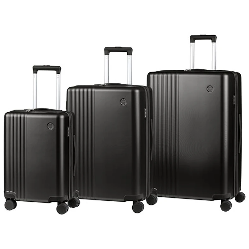 Champs Velora 3-Piece Hard Side Expandable Luggage Set - Black