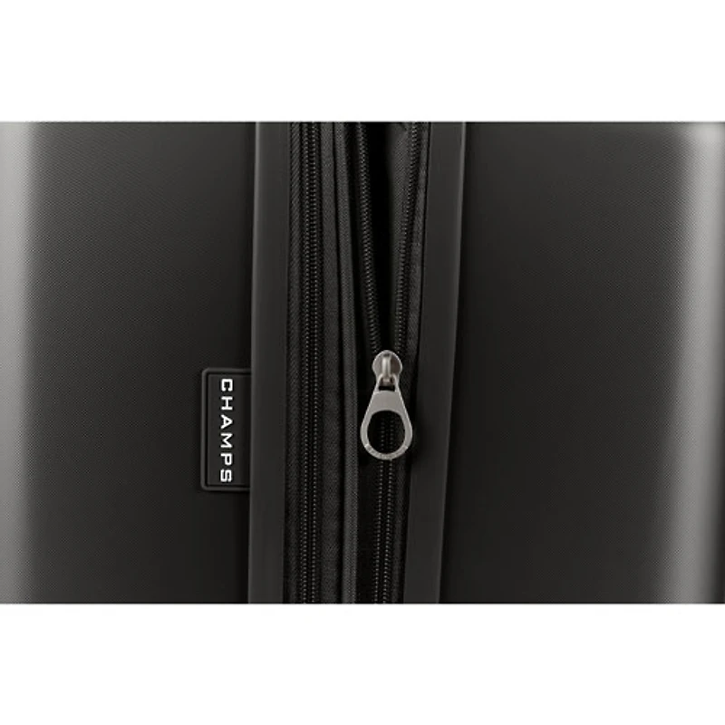 Champs Velora 3-Piece Hard Side Expandable Luggage Set - Black