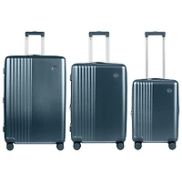 Ensemble de 3 valises rigides extensibles Velora de Champs - Bleu