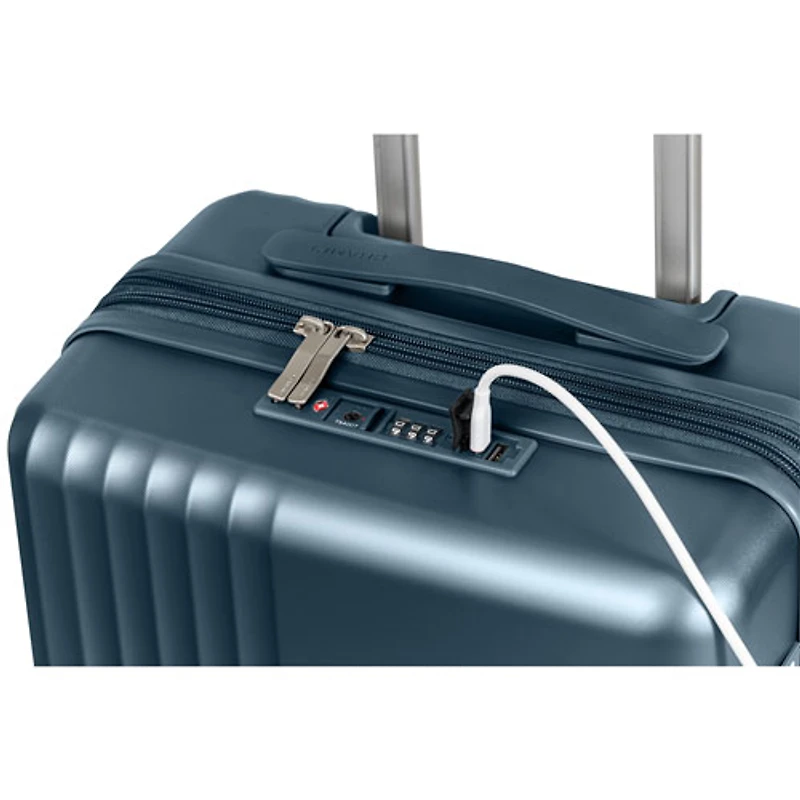 Ensemble de 3 valises rigides extensibles Velora de Champs - Bleu