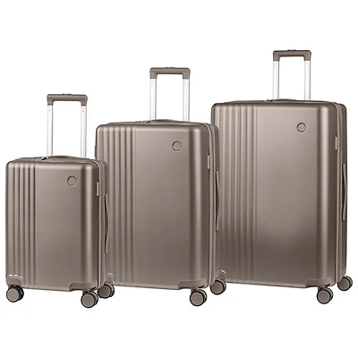 Champs Velora 3-Piece Hard Side Expandable Luggage Set - Grey - Only at Best Buy