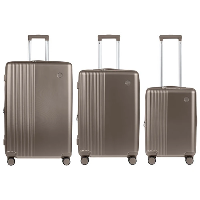 Champs Velora 3-Piece Hard Side Expandable Luggage Set - Grey - Only at Best Buy