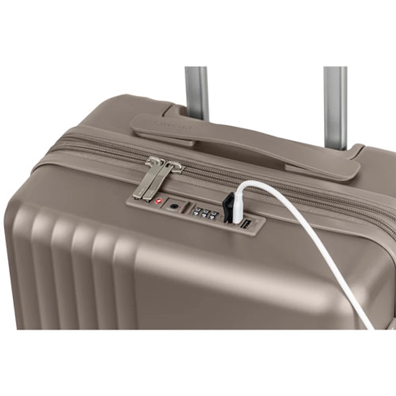 Champs Velora 3-Piece Hard Side Expandable Luggage Set - Grey - Only at Best Buy