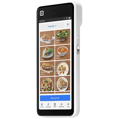 Square Handheld Portable Credit Card Machine - Mineral White