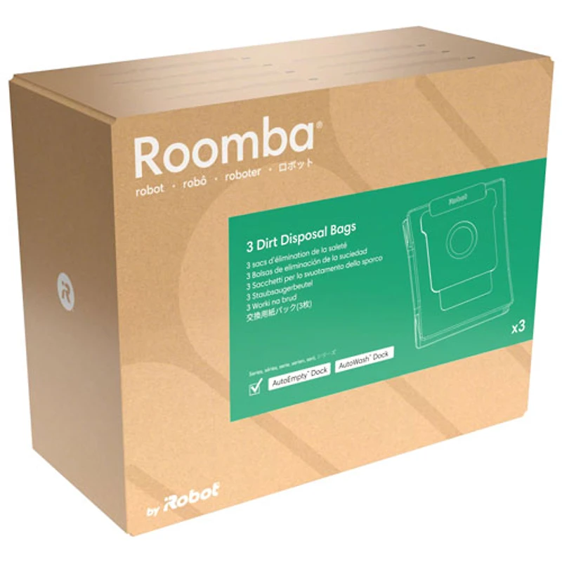 Sacs d'élimination de la saleté de rechange authentiques pour Roomba d'iRobot - Paquet de 3