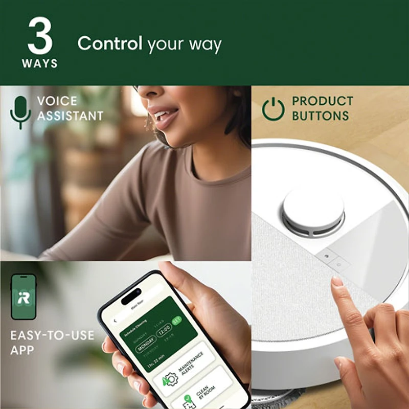 iRobot Roomba Plus 405 Combo Robot + AutoWash Dock Robot Vacuum - White
