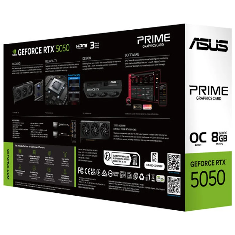 Carte graphique Prime GeForce RTX 5050 OC 8 Go GDDR6 d'ASUS