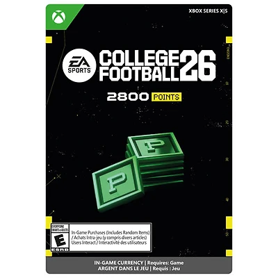 College Football 26 - 2,800 Points (Xbox Series X|S) - Digital Download