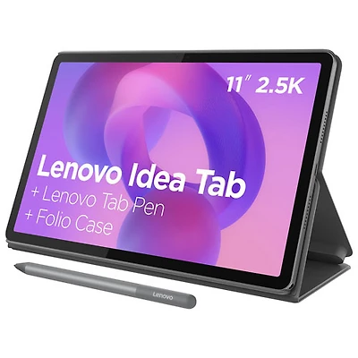 Lenovo Idea Tab 11" 128GB Android 15 Tablet with MediaTek Dimensity 6300 8-Core Processor with Case - Luna Grey