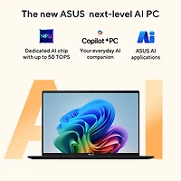 Portable Vivobook Copilot+ PC de 16 po d'ASUS - Bleu calme (Ryzen AI 7 350 d'AMD/mémoire vive de 32 Go/disque SSD de 1 To/Windows 11)