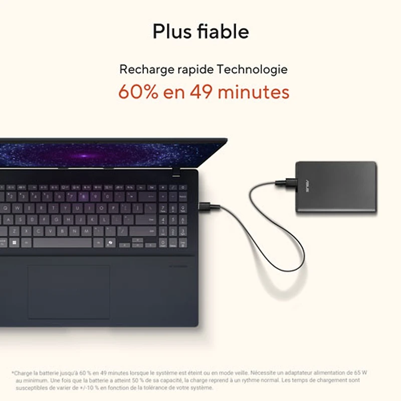 Portable Vivobook Copilot+ PC de 16 po d'ASUS - Bleu calme (Ryzen AI 7 350 d'AMD/mémoire vive de 32 Go/disque SSD de 1 To/Windows 11)