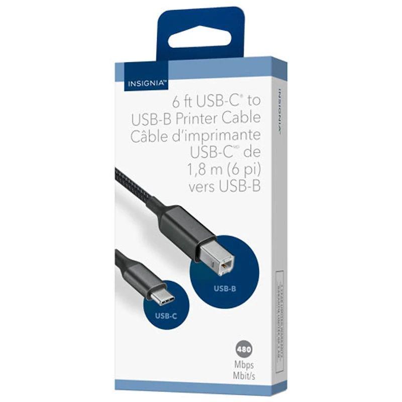 Câble USB-B à USB-C de 0,91 m (3 pi) d'Insignia (NS-DCC2B26-C) - Exclusivité de Best Buy