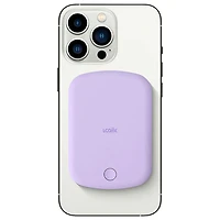 Logiix Vibrance Piston 5000 mAh 12W USB-C Power Bank with MagSafe - Lavender