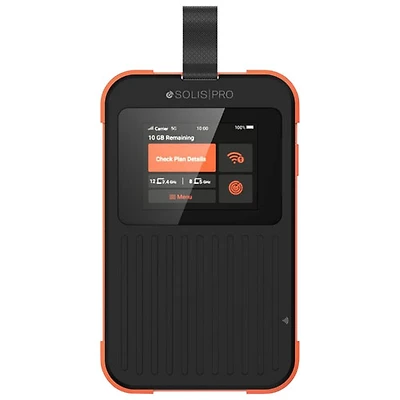 Simo Solis Pro 5G Mobile Wi-Fi Hotspot/Power Bank - Orange/Black