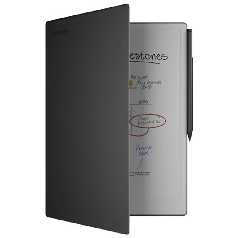 reMarkable Paper Pro 11.8" 64GB Paper Tablet with Marker Plus Pen & Leather Folio Case - Black