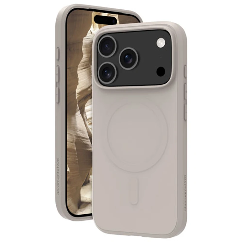 dbramante1928 Greenland Pro Fitted Soft Shell Case with MagSafe for iPhone 17 Pro - Stone