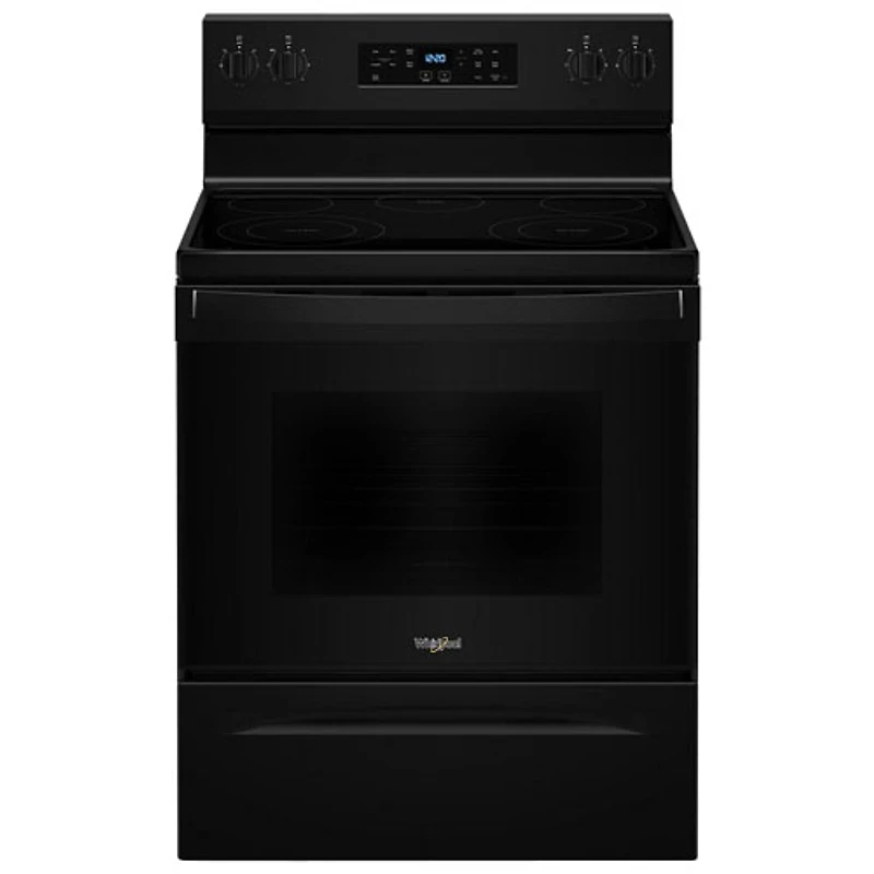 Whirlpool 30" 5.3 Cu. Ft. 5-Element Freestanding Electric Range (YWFES3330RB) - Black