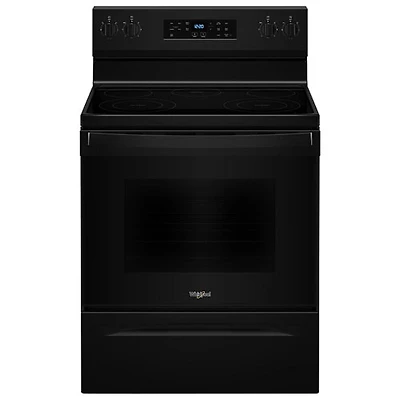 Whirlpool 30" 5.3 Cu. Ft. 5-Element Freestanding Electric Range (YWFES3330RB) - Black