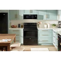 Whirlpool 30" 5.3 Cu. Ft. 5-Element Freestanding Electric Range (YWFES3330RB) - Black