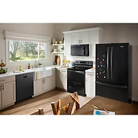 Whirlpool 30" 5.3 Cu. Ft. 5-Element Freestanding Electric Range (YWFES3330RB) - Black