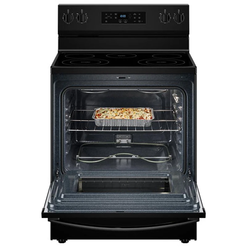 Whirlpool 30" 5.3 Cu. Ft. 5-Element Freestanding Electric Range (YWFES3330RB) - Black