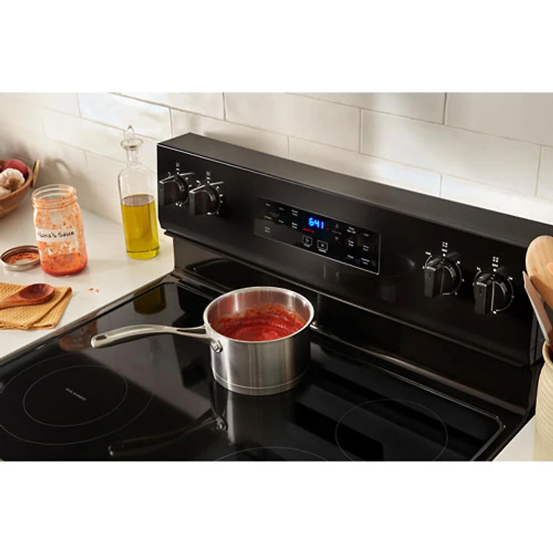 Whirlpool 30" 5.3 Cu. Ft. 5-Element Freestanding Electric Range (YWFES3330RB) - Black