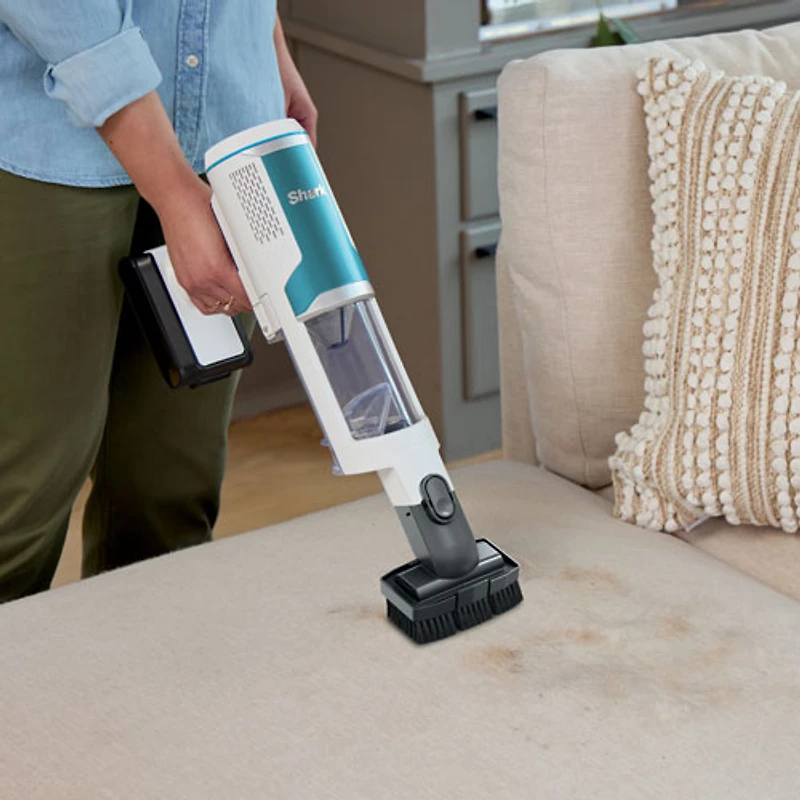 Shark Clean & Empty Cordless Stick Vacuum - Rotator White/ Peacock Blue