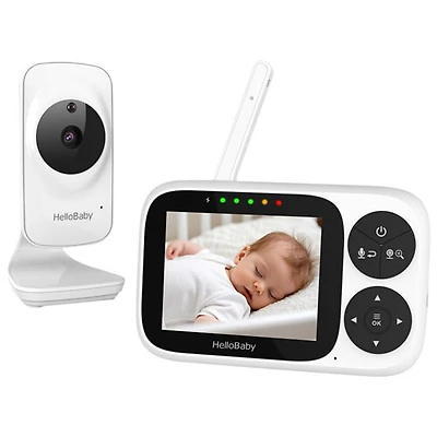 Interphone de surveillance vidéo de 3,2 po avec audio bidirectionnel de HelloBaby (HB2033)