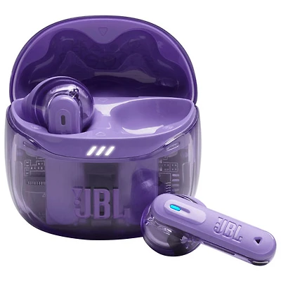 Écouteurs boutons 100 % sans fil à suppression du bruit Tune Flex 2 édition Ghost de JBL - Violet fantôme