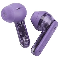 Écouteurs boutons 100 % sans fil à suppression du bruit Tune Flex 2 édition Ghost de JBL - Violet fantôme