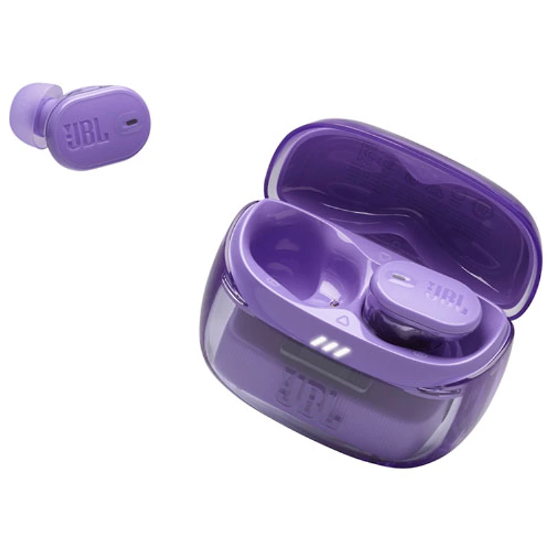 Écouteurs boutons 100 % sans fil à suppression du bruit Tune Buds 2 édition Ghost de JBL - Violet fantôme