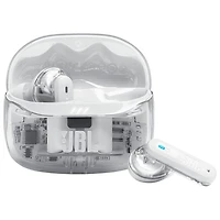 Écouteurs boutons 100 % sans fil à suppression du bruit Tune Beam 2 édition Ghost de JBL - Blanc fantôme